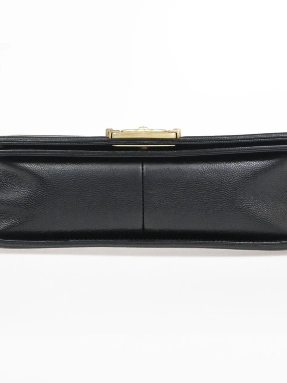 CHANEL CC Logo Boy Chain Shoulder Bag Grained Calfskin Leather Black - Picture 6 of 16